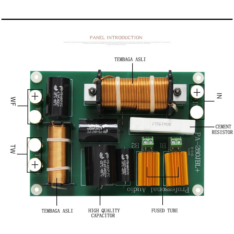 CROSSOVER PASIF JBL PA-280 PENGAMAN SPEAKER PROTECTOR TWEETER