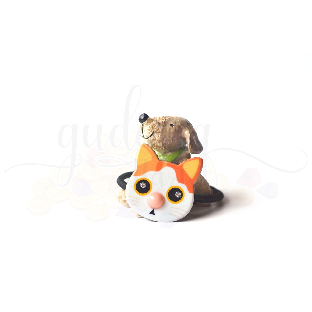 Ikat Rambut Panda Hewan Lucu Kucing Racoon Koala Bahan Karet GH 201320