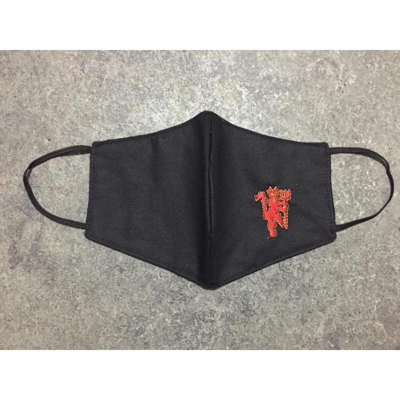 Masker Bordir Bola Red Devil Kain Katun 3 Ply