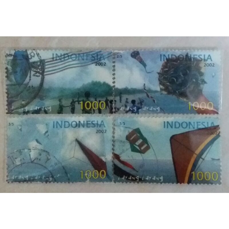 

Perangko Seri Layang - Layang Tahun 2002 Set 4pcs Prangko Indonesia