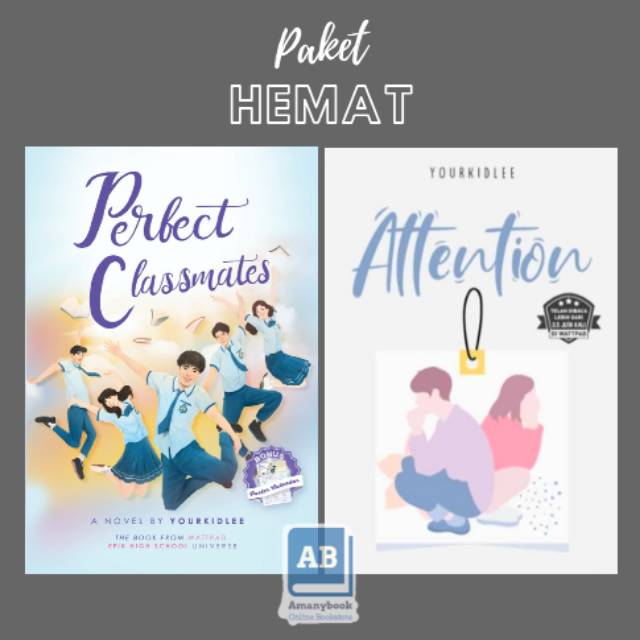 Paket Hemat 2 Novel; Attention & Perfect Classmates - Yourkidlee (100% Original)