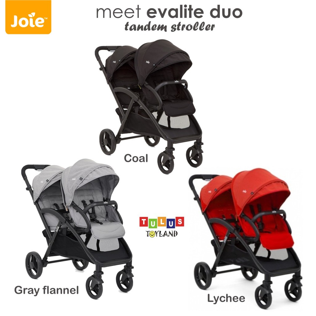 Joie Evalite Duo Tandem Twin Stroller Anak Kembar Kereta Dorong Bayi