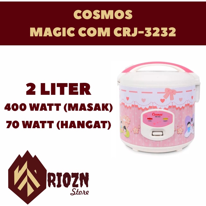 COSMOS Rice Cooker CRJ-3232 2 Liter / Magic Com CRJ3232 / CRJ 3232