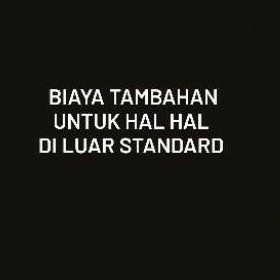 

CHARGE UNTUK HAL2 DILUAR STANDARD