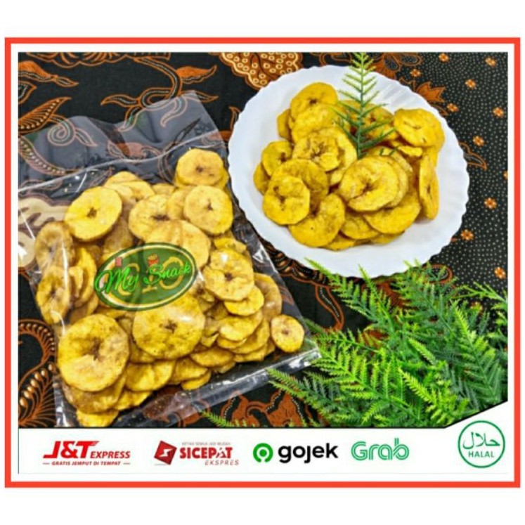 

KERIPIK PISANG KOIN BULAT MANIS EMPUK RENYAH PISANG ASIN PISANG SALE KERING
