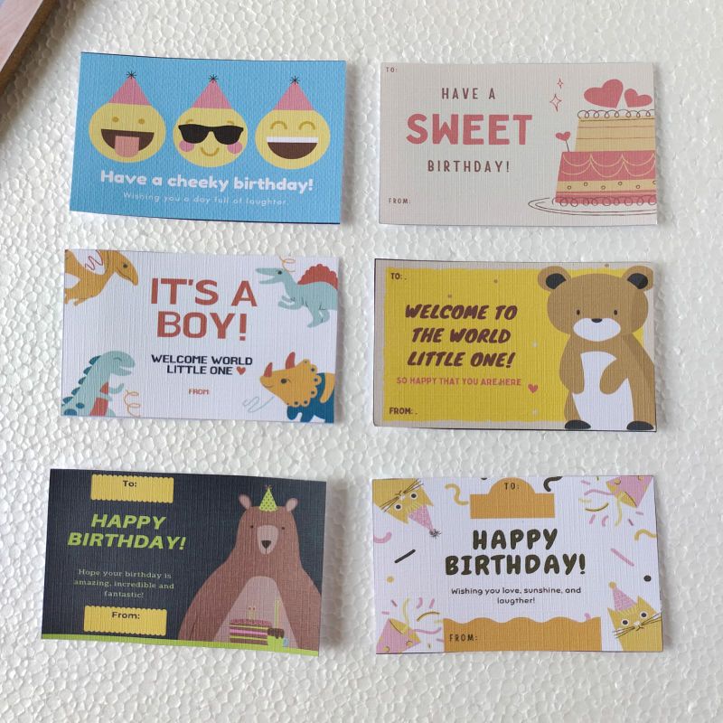 Kartu ucapan ulang tahun /welcome baby/Happy birthday - Gift Card