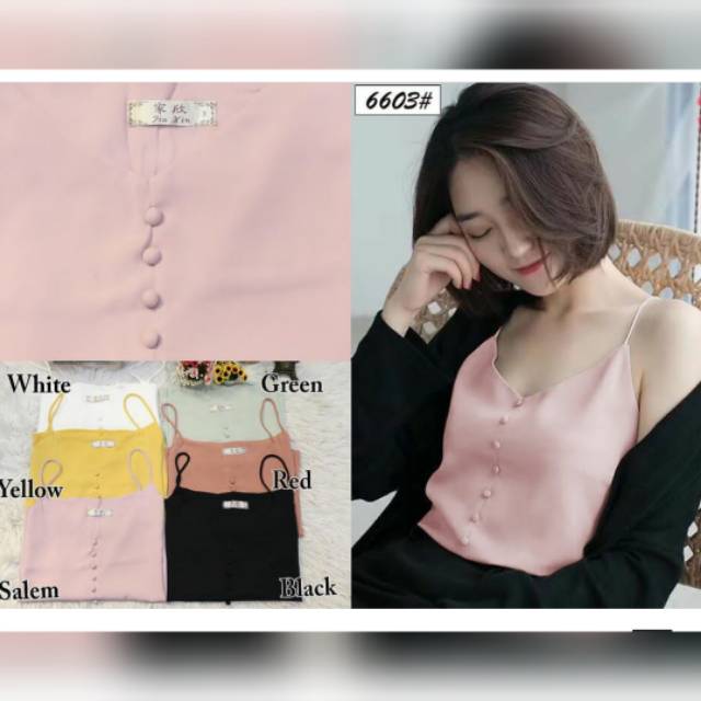 Atasan / Tanktop Satin Silk Import