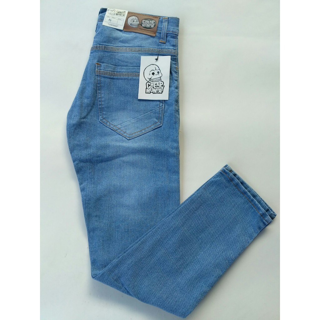 Celana Panjang Pria Jeans Denim biru slimfit Size 27-38