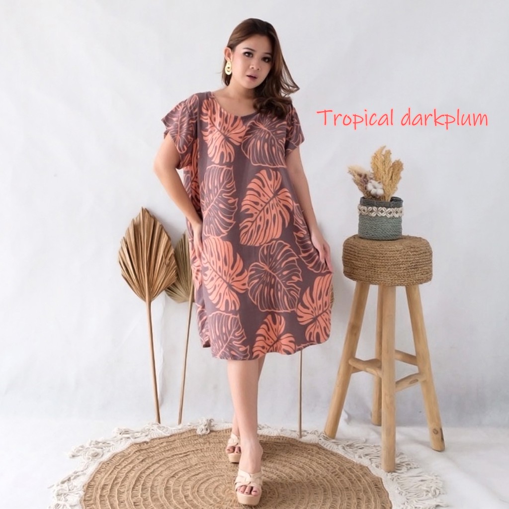 Daster Bali Dress Bali-DST TROPICAL DRKPLUM