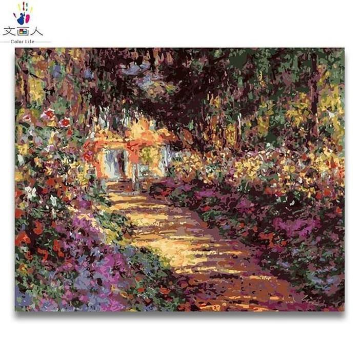 

Unik Melukis Berdasar Angka Monet garden series painting coloring drawing Limited