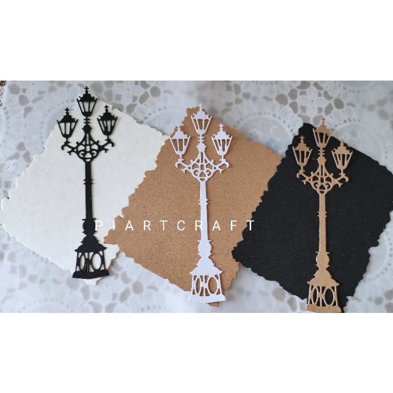 

Lampu (1) - isi 3 pcs - Dies cut / cut dies DIY scrapbook / vintage journal / diary / album
