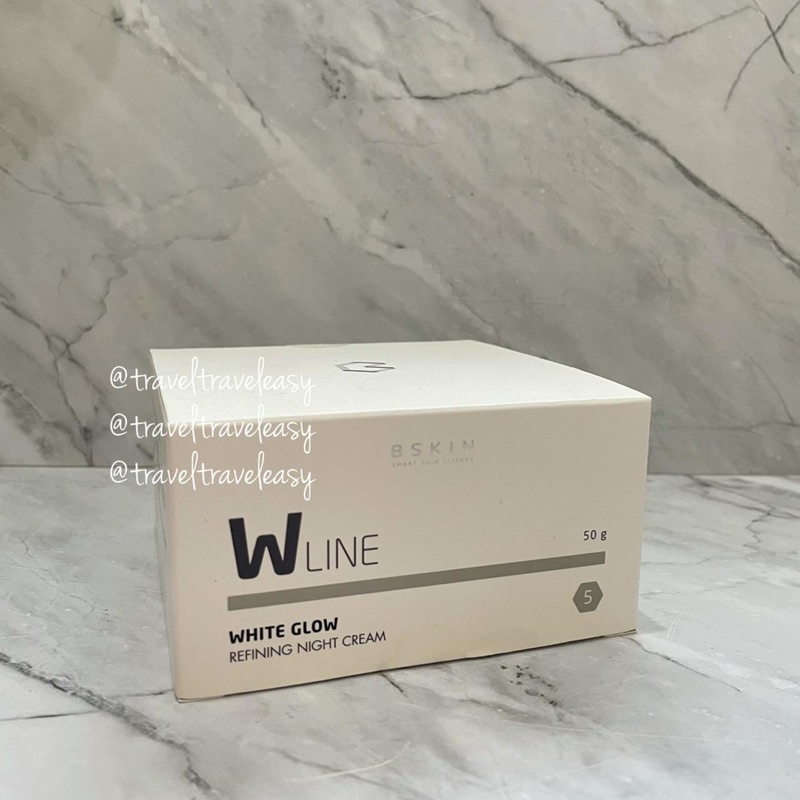 W5 BSKIN White Glow - Refining Night Cream (50gr) Krim Wajah Malam HDI BSKIN Face Night Cream