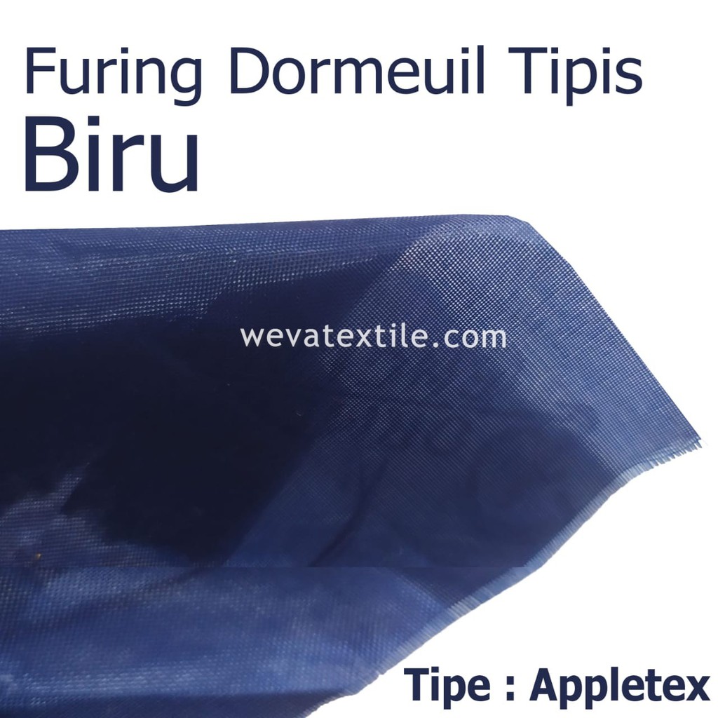 Furing Dormeuil Tipis Bahan Kain Dalaman Jaket Biru