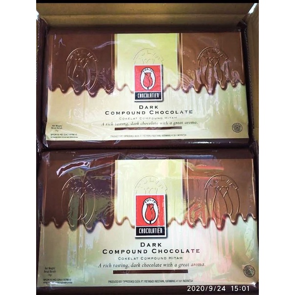 TULIP Dark Compund COKLAT 1kg / Dark Coklat Tulip Compound Batang 1 kg