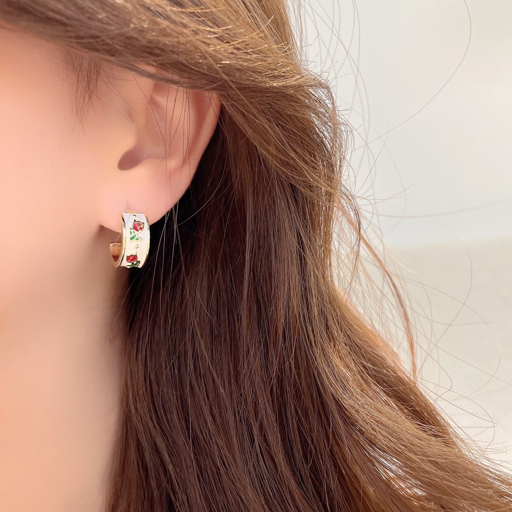 Anting Bentuk Bunga Tulip Gaya Retro