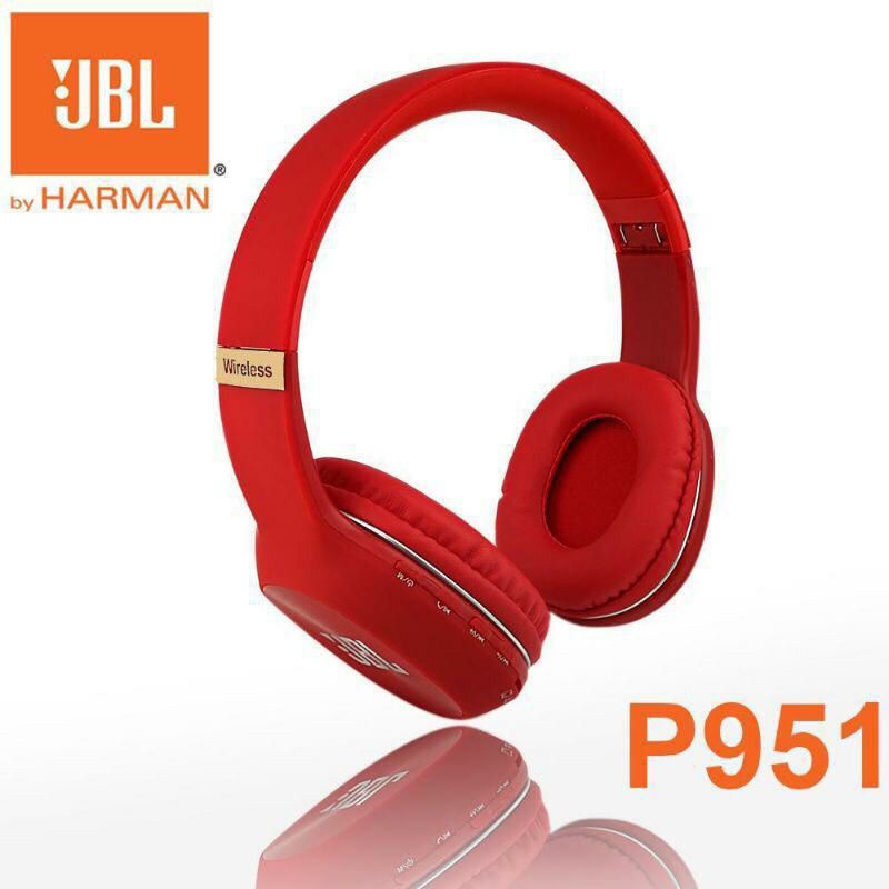 (bisa COD) Zenia Headphone Bluetooth P951 Bando Wireless Headset AD2P Superbass Handsfree P 951