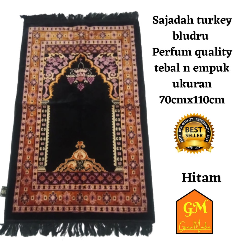 sajadah turky perfum premium hitam