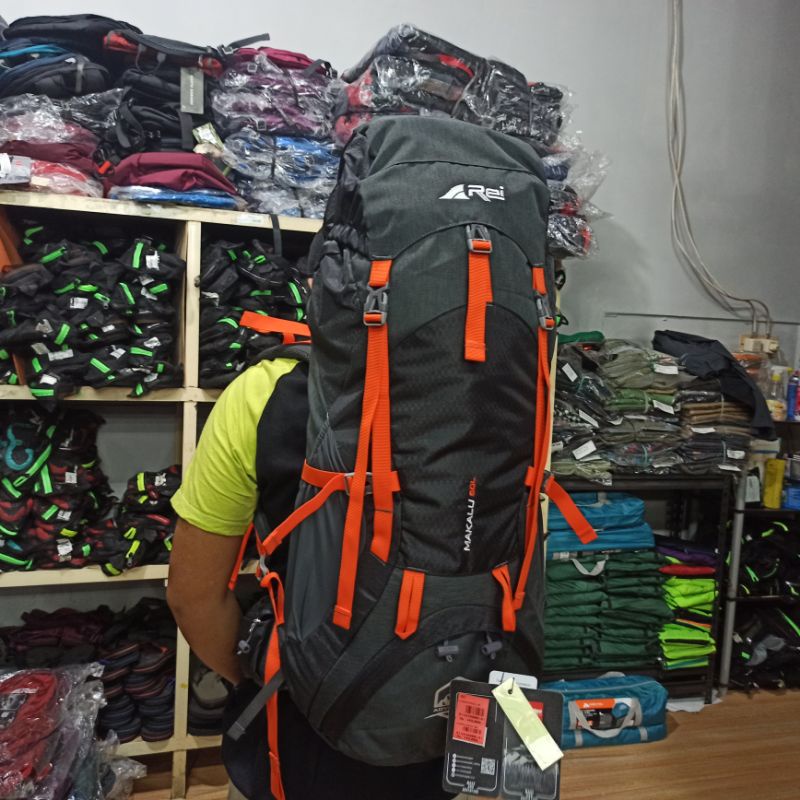 Tas Carrier Rei Makalu 60L+Raincover