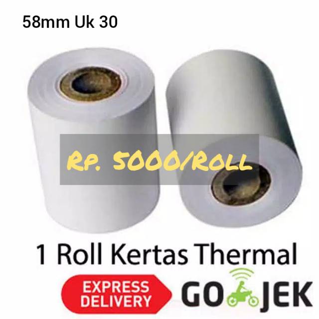 

Kertas Thermal Printer Continouse Kasir dan Struk EDC 56/57/58mm ECER 1 ROLL