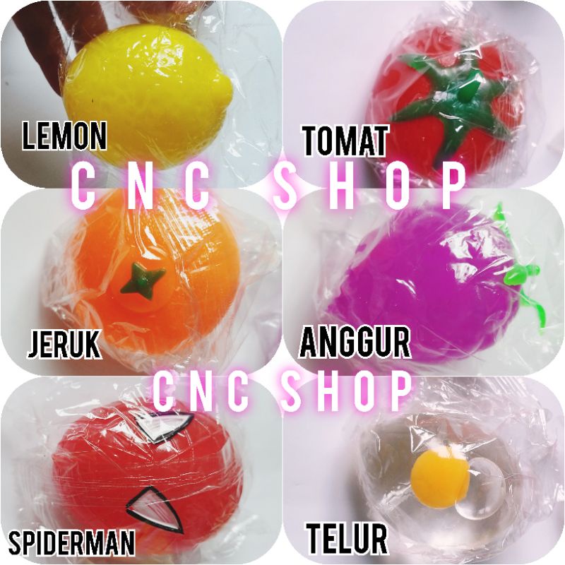 Squishball Stressball Buah Buahan Telor Splat Toys Bola Pencet Air Bola Banting Mainan Anak Anti Stress Murah