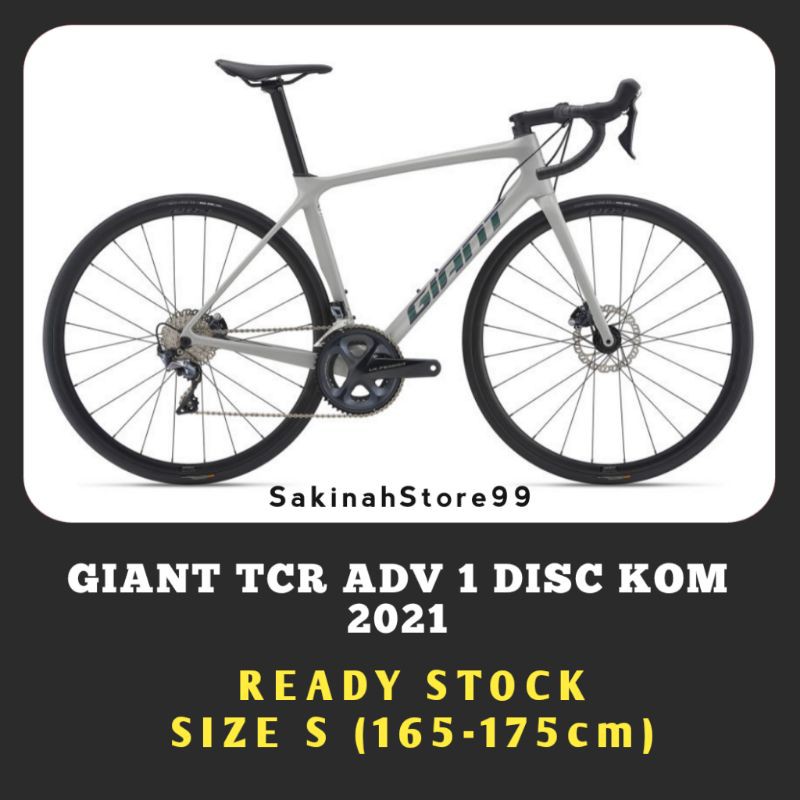 ROADBIKE GIANT TCR ADV 1 KOM 2021 DISC BRAKE SIZE S BARU