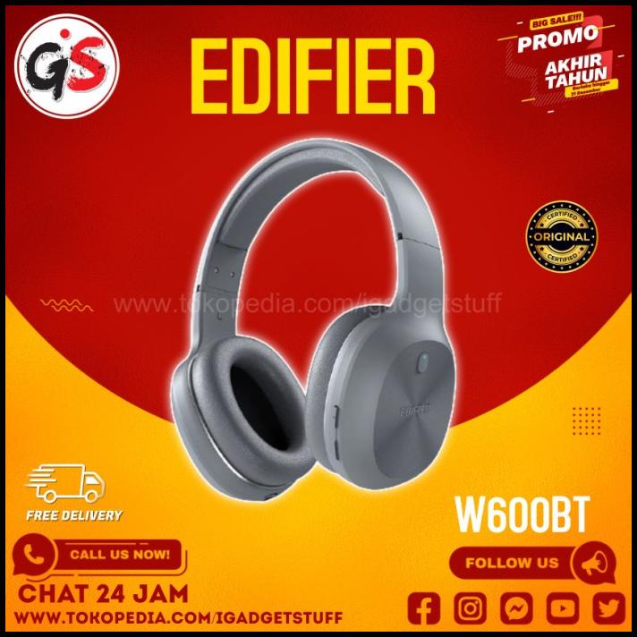 Headphone Edifier Bluetooth Headset - W600Bt - Gray