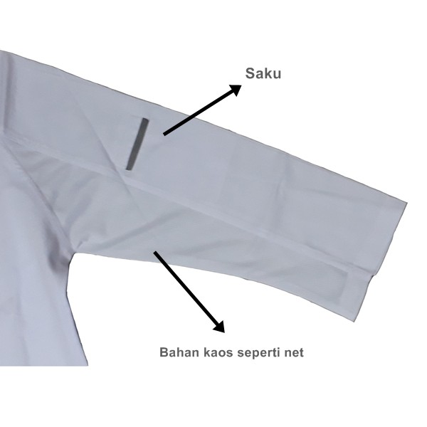 Chef Wear Baju Koki Putih Komb Net