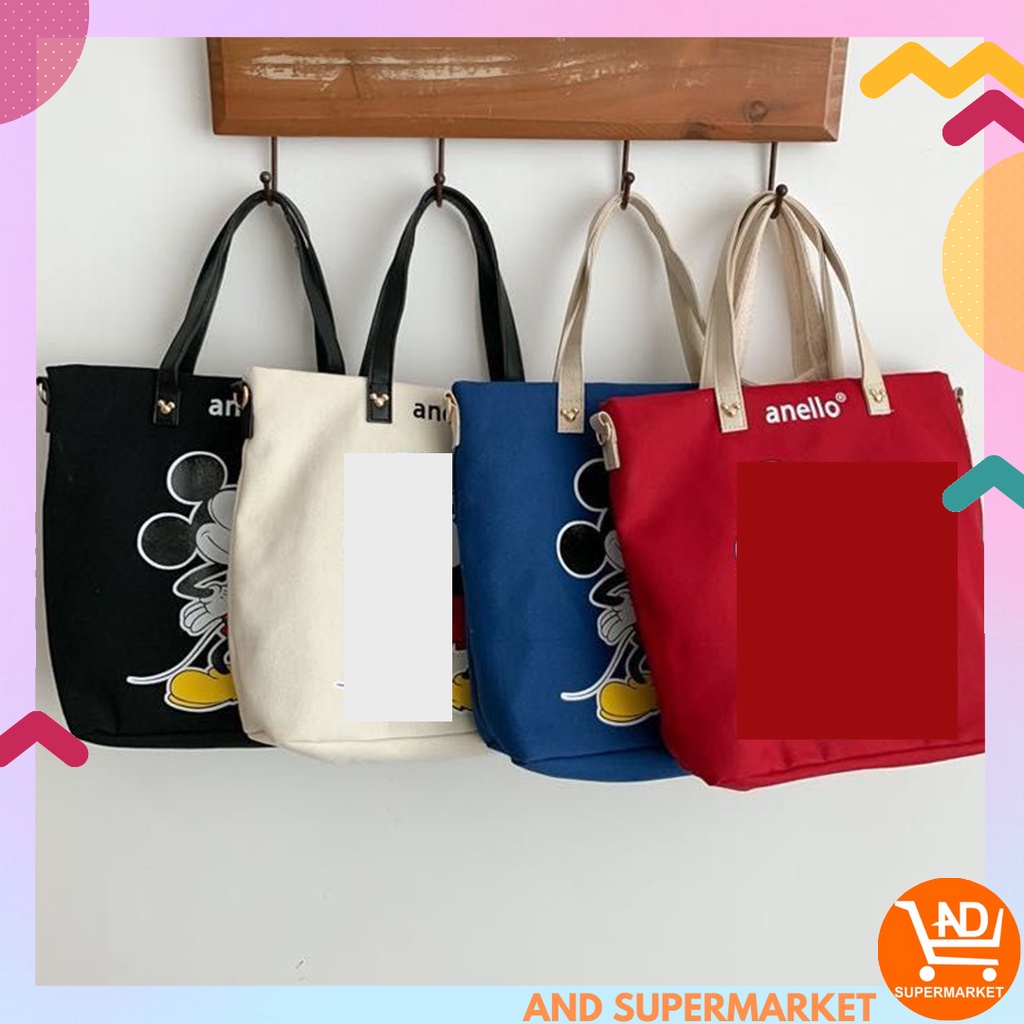 AND COD T181 TAS TOTEBAG WANITA MOTIF KARTUN WOMEN BAG FASHION KOREA TERLARIS GROSIR IMPORT MURAH COD