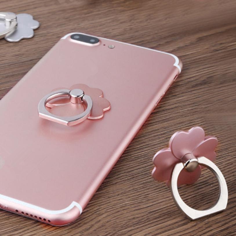 Universal Smart  Four-leaf Clover Holder Ring Finger Socket Stand Cell Phone