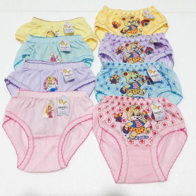 AT005-6 pcs celana dalam anak cewe karakter IBL