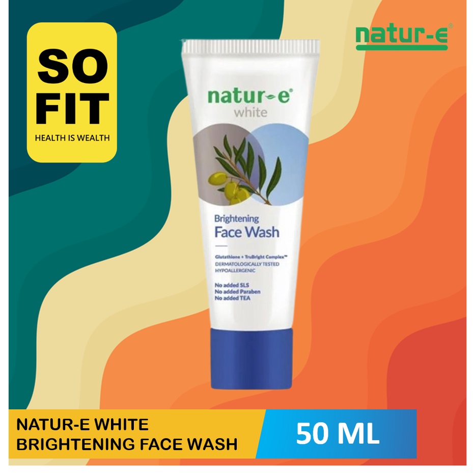 Natur E White Brightening Face Wash 50gr / Sabun Muka / Nature