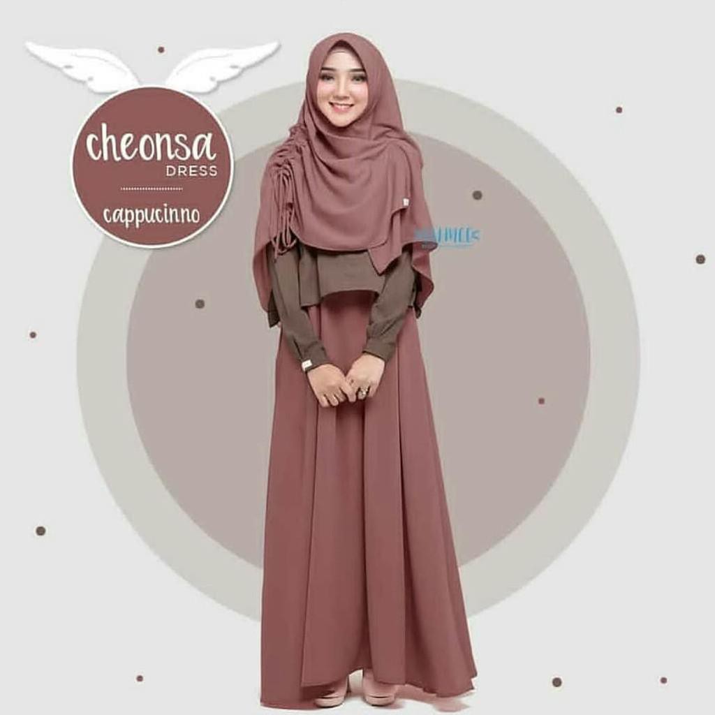 Dilla Shop Id Outfit Bdg New Cheonsa Set | Setelan Hijab Modern | Gamis