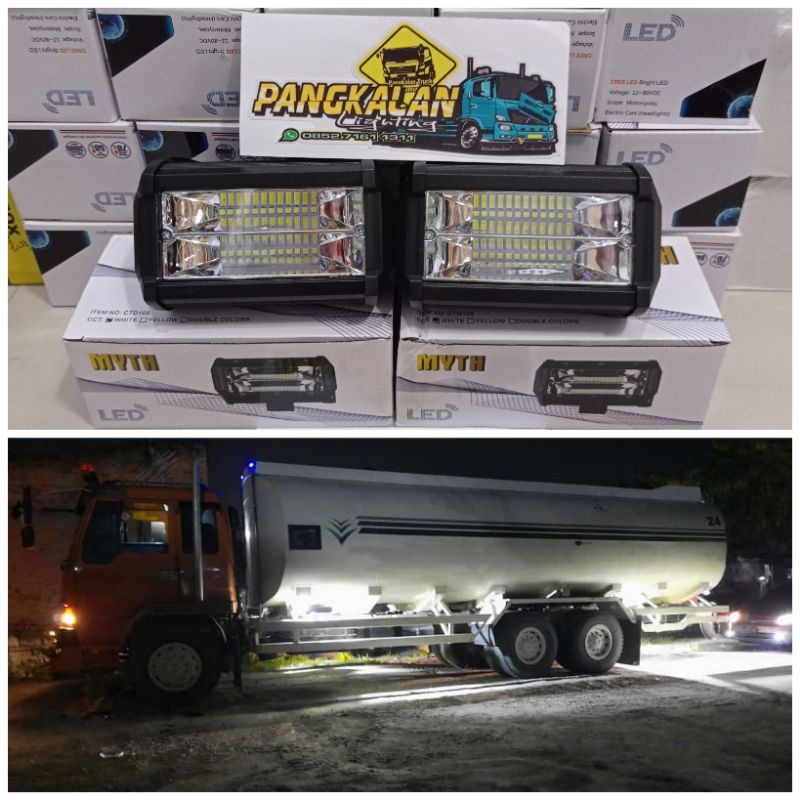 lampu sorot 24 led cahaya menyebar dc 12-24 volt