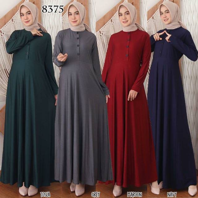 Gamis Panjang Kaos Polos Premium Terbaru
