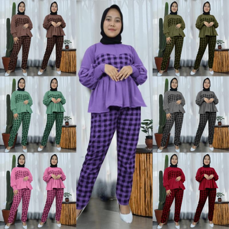 SET MONA KOTAK BUSUI/ SETELAN WANITA MUSLIMAH PREMIUM BANAN SCUBA SCRET