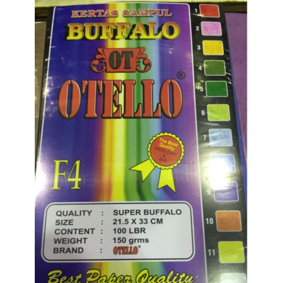 

Jual kertas sampul bufallo bufalo otello ukuran folio f4 New