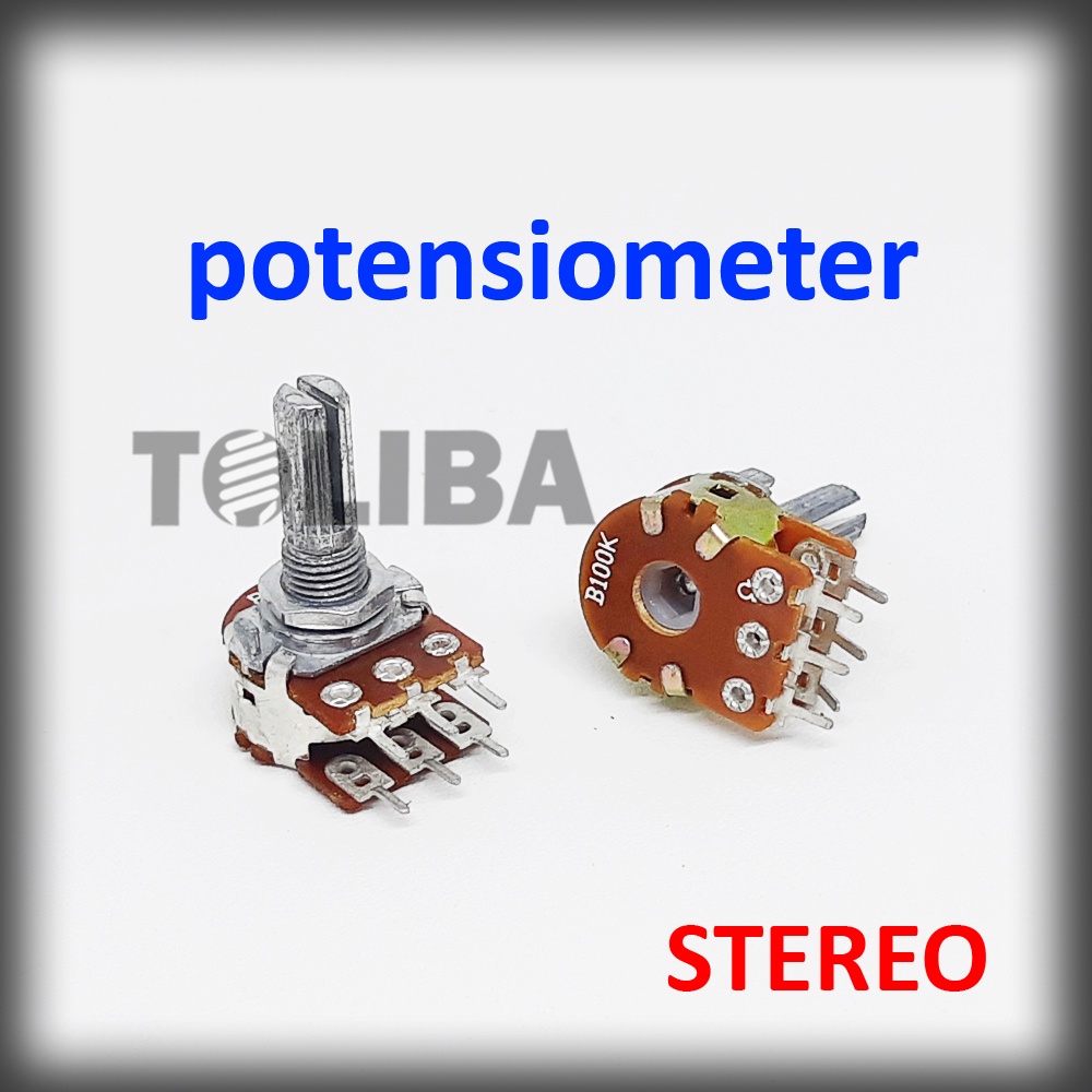 potensio 50k 100k stereo / potensiometer potensio meter 100k komponen switch saklar elektronika