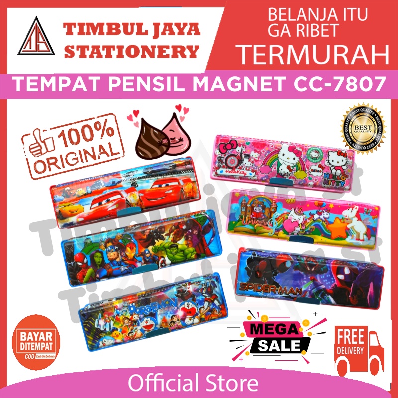 

Tempat pensil anak sekolah kotak pensil aesthetic lucu dan unik aesthetic magnet karakter superhero Spiderman Avenger Cars Doraemon Hello Kitty Unicorn 7807