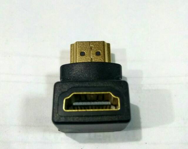 Konektor converter HDMI female To HDMI  male adapter 90 derajat siku