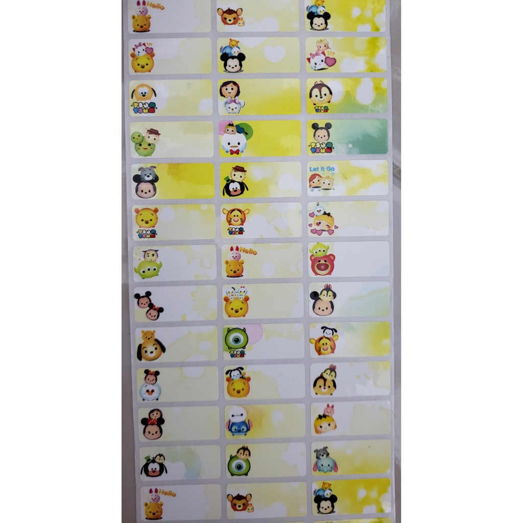 

Label Uk. M Tsum Tsum Waterproof, tidak luntur & anti sobek.