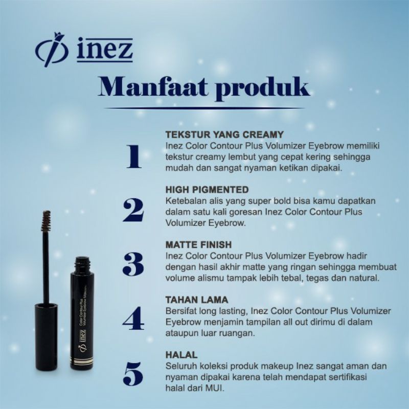 INEZ Color Contour Plus Volumizer Eyebrow Mascara / Maskara