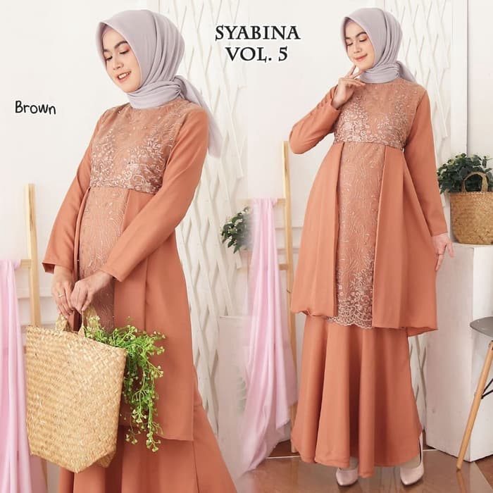 GAMIS/ELEGANT/ gamis dress syabina vol.5 maxy gaun pesta malay baju walimah fashion
