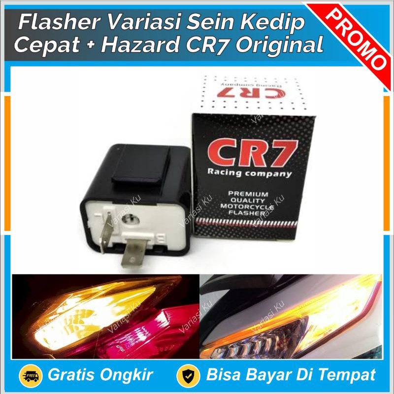 FLASHER SEIN KEDIP CEPAT CR7 ORIGINAL: VARIO BEAT SUPRA CBR NINJA MEGAPRO JUPITER VIXION MIO VERZA