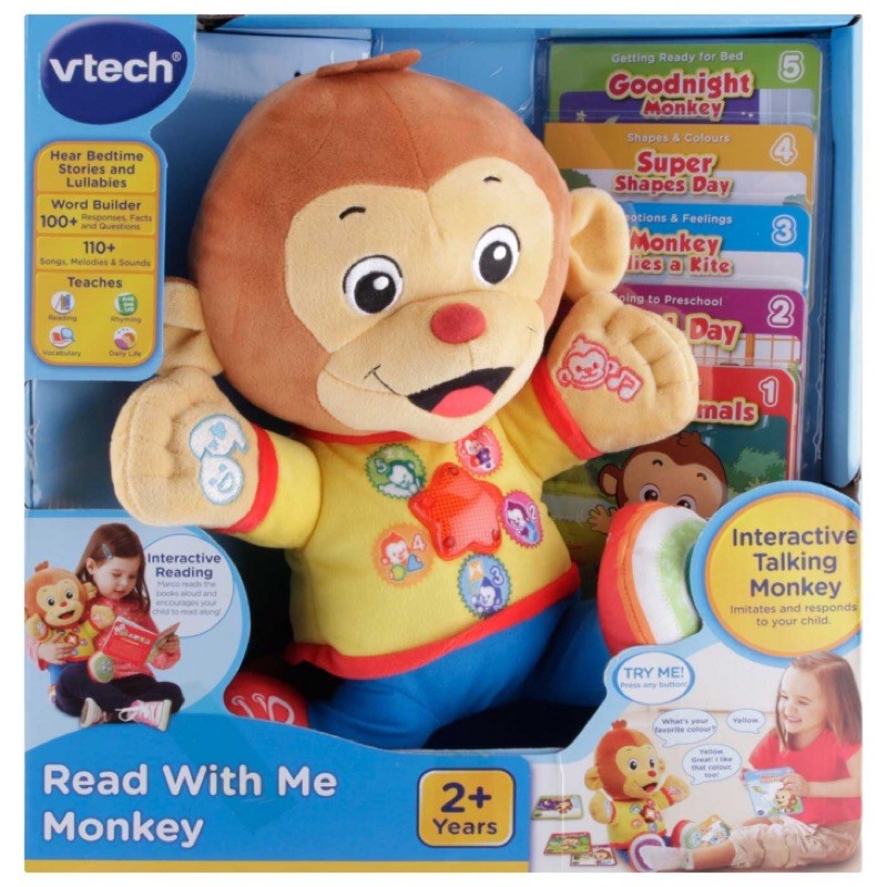 Boneka Vtech Read With Me Monkey