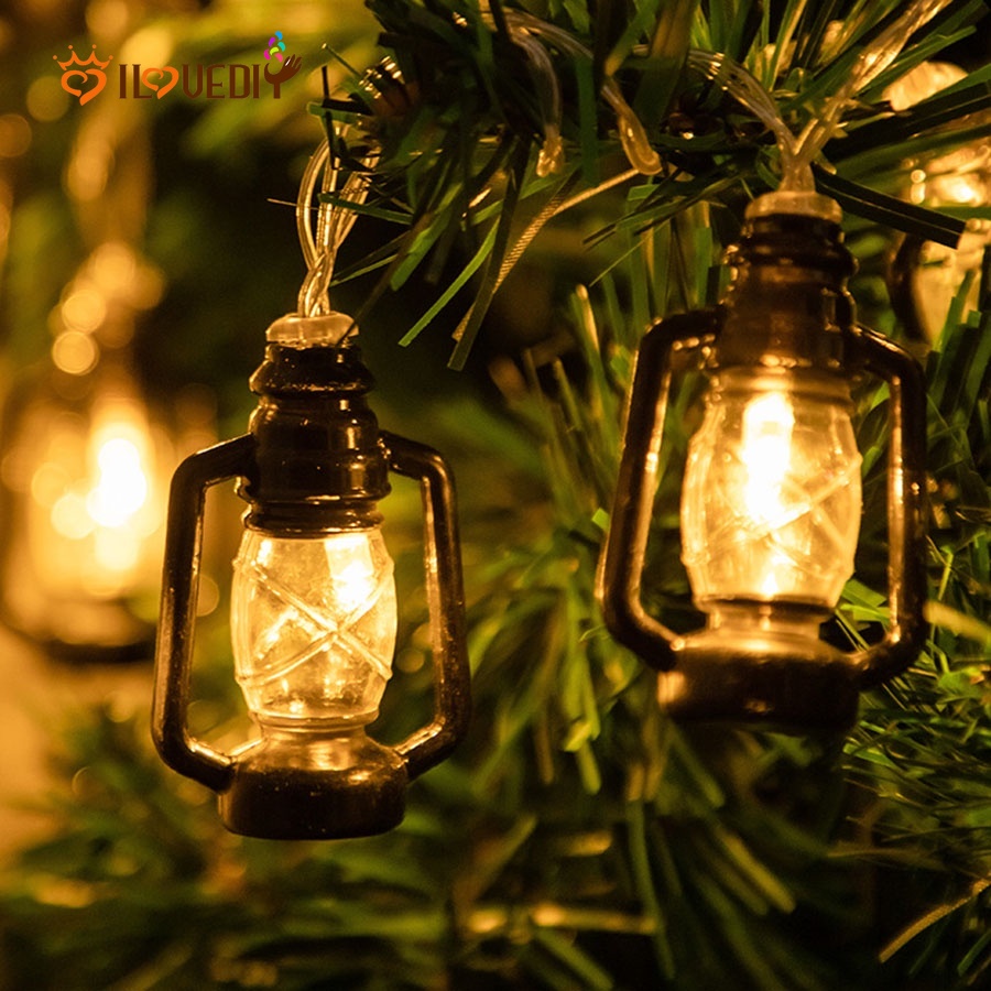 Lampu String led Tenaga Baterai Gaya Retro Untuk Dekorasi Ramadhan Eid