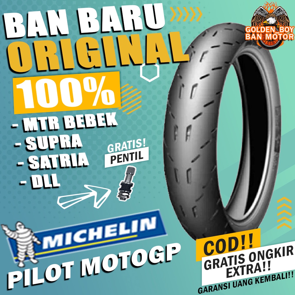 ban motor tubles michelin pilot motogp ring 17 tubles sepasang paket ban motor depan belakang bebek 