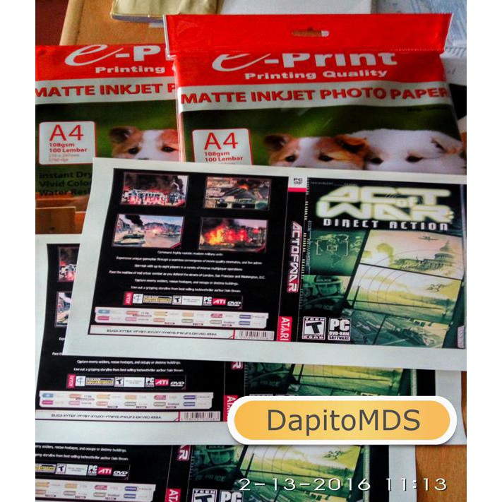 

BEST SELLER E-Print Matte Inkjet Photo Paper Kertas 108 Gsm A4 Isi 100 / Pak