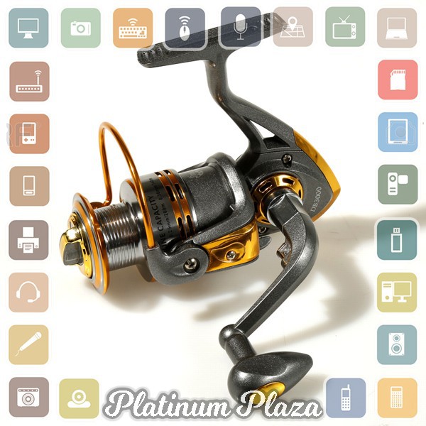 Debao Gulungan Pancing DB3000A Metal Fishing Spinning Reel 10 Ball Bearing - Golden`6EPRE2-