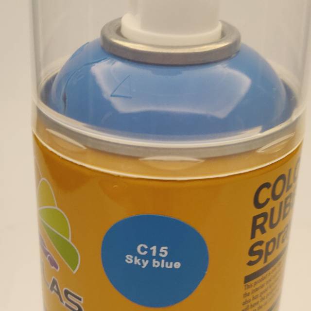 CARLAS RUBBER PAINT SKY BLUE C15 DOFF CAT KARET SEMPROT PYLOX 400ml