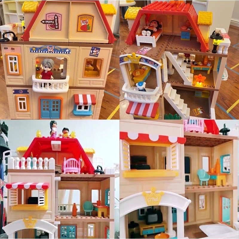 feelo building blocks genius architect villa playhouse diy dollhouse